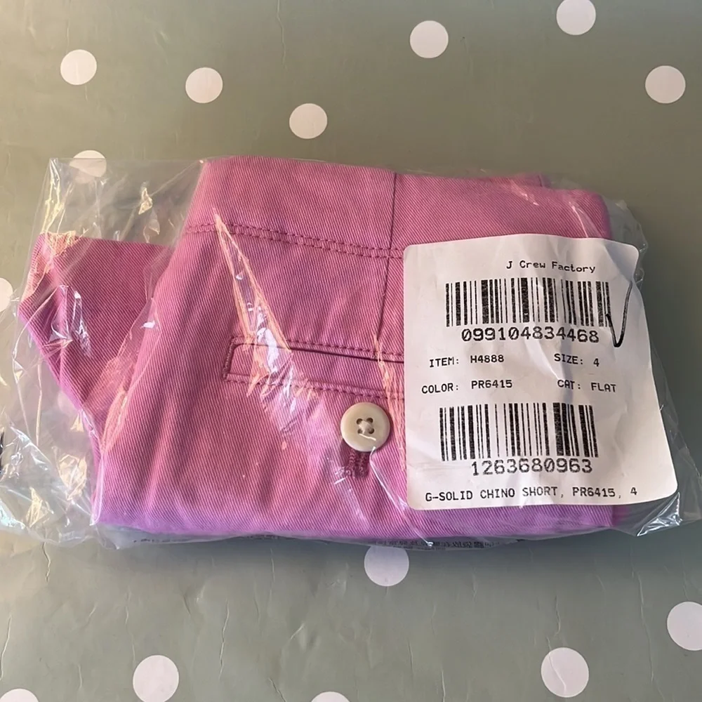 J. Crew Crewcuts Girls chino shorts H4888 Pink 4